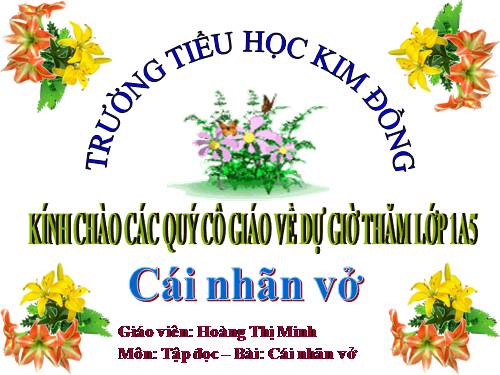 Tuần 1. Cái nhãn vở