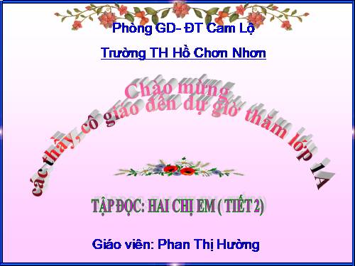 Tuần 8. Hai chị em