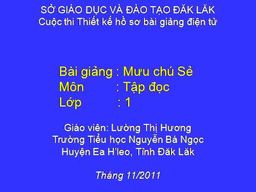 Tuần 3. Mưu chú Sẻ