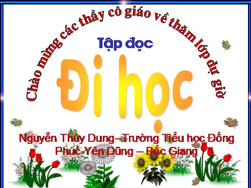 Tuần 10. Đi học