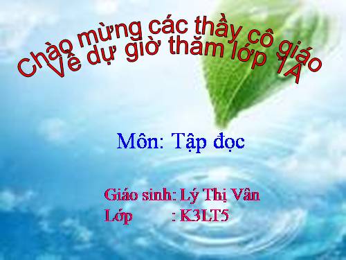 Tuần 6. Mời vào