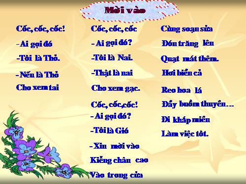 Tuần 6. Mời vào