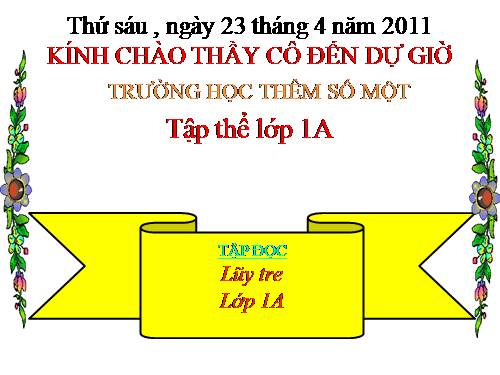 Tuần 9. Luỹ tre