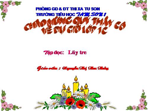 Tuần 9. Luỹ tre