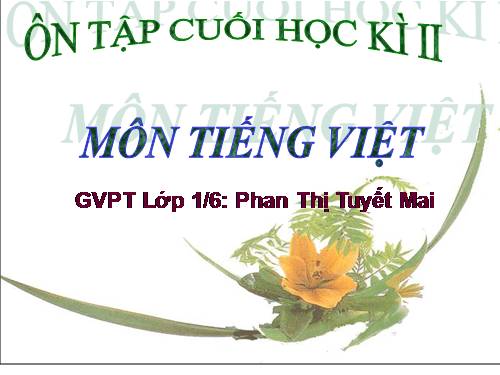 ĐỀ CƯƠNG ÔN TẬP KIỂM TRA CUỐI HKII- LỚP 1