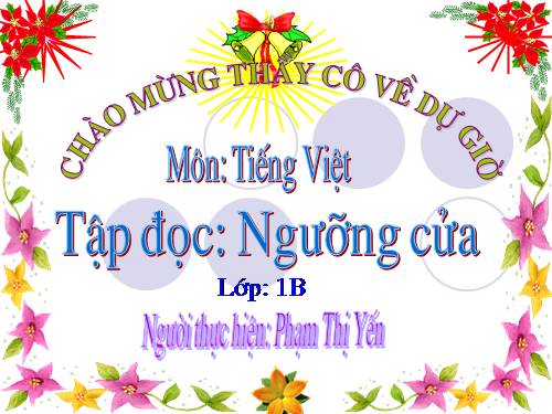 Tuần 8. Ngưỡng cửa