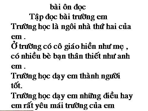 Tuần 1. Trường em