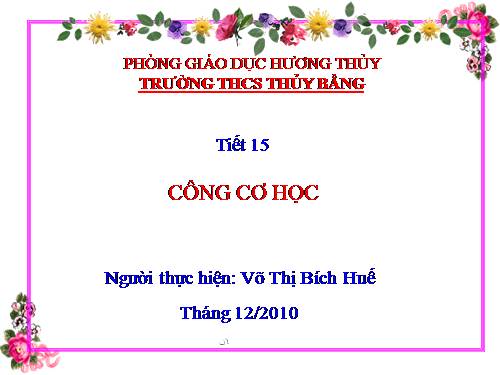 Bai 13. Công cơ học