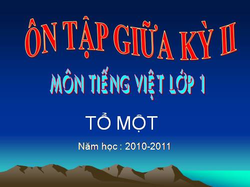 ÔN TẬP KIỂM TRA GIỮA HKII - LỚP 1