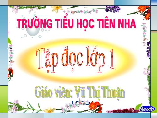 Tuần 3. Ai dậy sớm