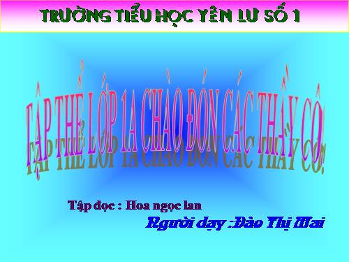 Tuần 3. Hoa ngọc lan