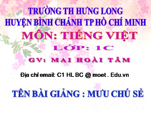 Tuần 3. Mưu chú Sẻ