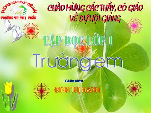 Tuần 1. Trường em