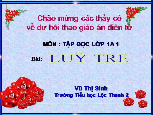 Tuần 9. Luỹ tre