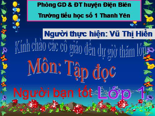 Tuần 7. Người bạn tốt