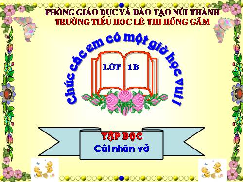 Tuần 1. Cái nhãn vở