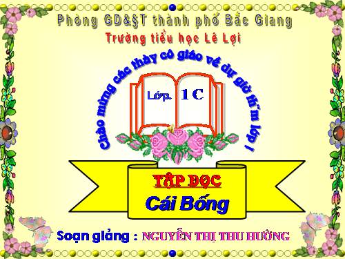 Tuần 2. Cái Bống