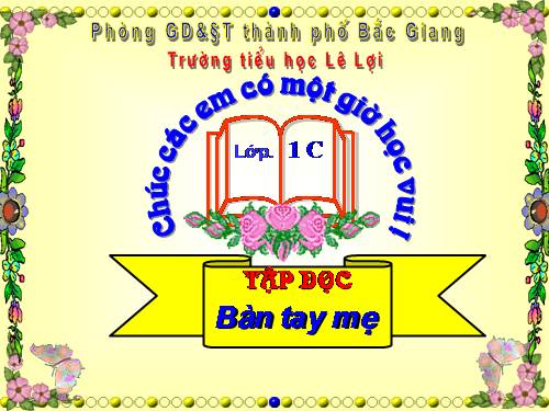 Tuần 2. Bàn tay mẹ