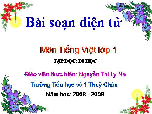 Tuần 10. Đi học