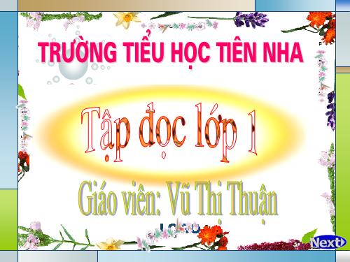 Tuần 3. Ai dậy sớm