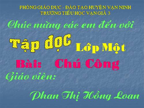 Tuần 6. Chú công