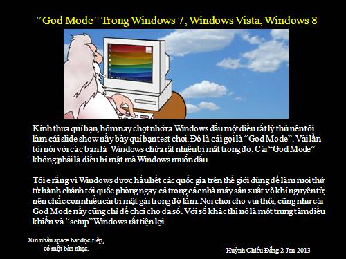 God mode trong Windows