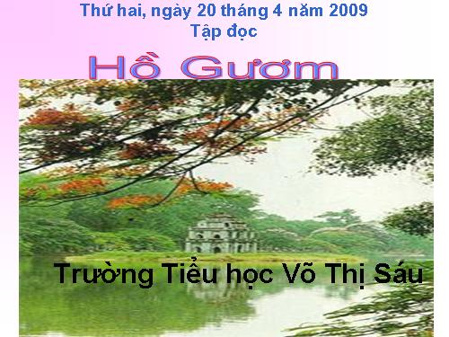 Tuần 9. Hồ Gươm