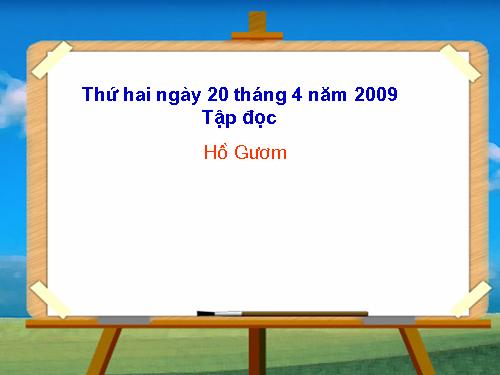 Tuần 9. Hồ Gươm