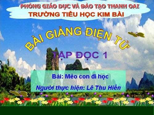 Tuần 7. Mèo con đi học