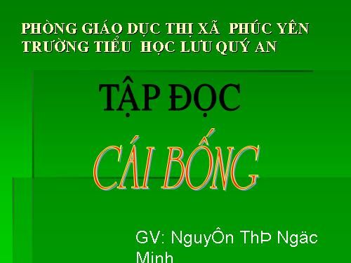 Tuần 2. Cái Bống