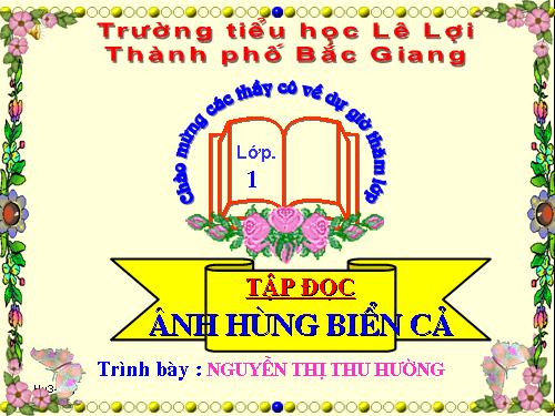 Tuần 12. Anh hùng biển cả