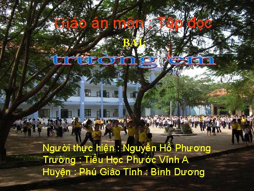 Tuần 1. Trường em