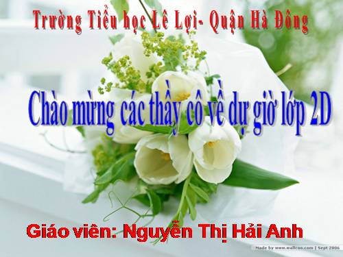 Tuần 7. MRVT: Từ ngữ về các môn học. Từ chỉ hoạt động