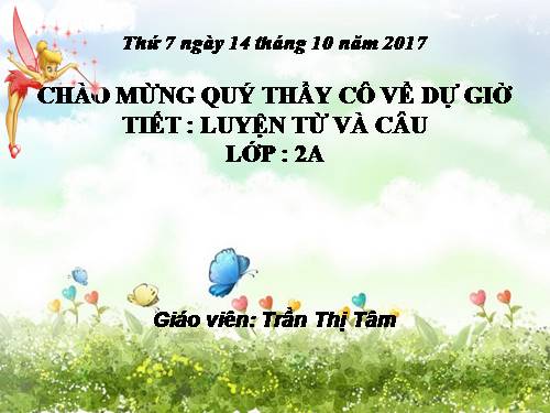 Tuần 7. MRVT: Từ ngữ về các môn học. Từ chỉ hoạt động