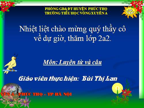 Tuần 8. Từ chỉ hoạt động, trạng thái. Dấu phẩy