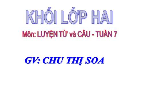 Tuần 7. MRVT: Từ ngữ về các môn học. Từ chỉ hoạt động