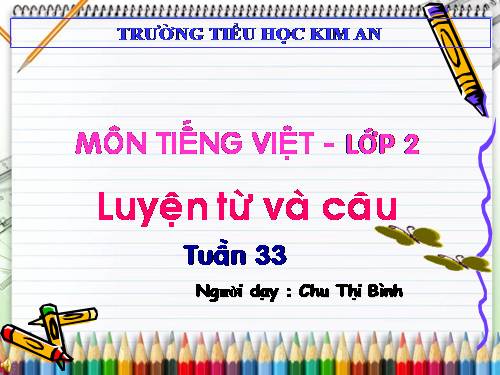 Tuần 33. MRVT: Từ ngữ chỉ nghề nghiệp