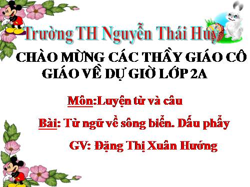 Tuần 26. MRVT: Từ ngữ về sông biển. Dấu phẩy