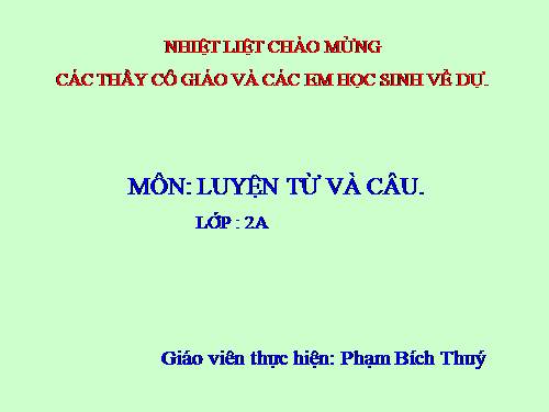 Tuần 7. MRVT: Từ ngữ về các môn học. Từ chỉ hoạt động