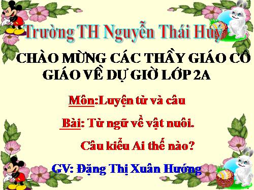 Tuần 17. MRVT: Từ ngữ về vật nuôi. Câu kiểu Ai thế nào?