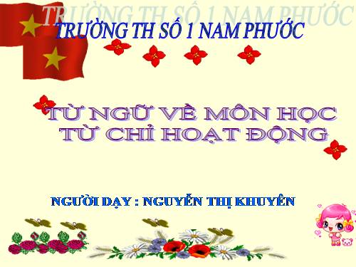 Tuần 7. MRVT: Từ ngữ về các môn học. Từ chỉ hoạt động