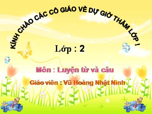 Tuần 5. Tên riêng và cách viết tên riêng. Câu kiểu Ai là gì?