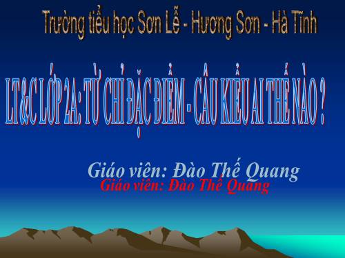 Tuần 15. Từ chỉ đặc điểm. Câu kiểu Ai thế nào?