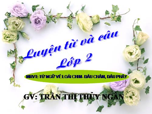 Tuần 22. MRVT: Từ ngữ về loài chim. Dấu chấm, dấu phẩy