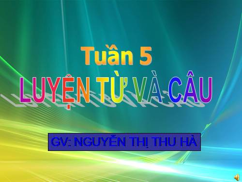 Tuần 5. Tên riêng và cách viết tên riêng. Câu kiểu Ai là gì?