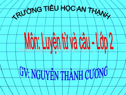 Tuần 1. Từ và câu