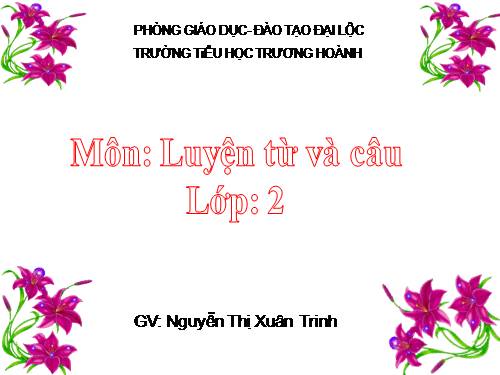 Tuần 23. MRVT: Từ ngữ về muông thú. Đặt và trả lời câu hỏi: Như thế nào?