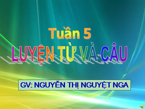 Tuần 5. Tên riêng và cách viết tên riêng. Câu kiểu Ai là gì?