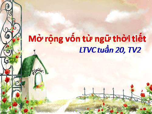 Tuần 20. MRVT: Từ ngữ về thời tiết. Đặt và trả lời câu hỏi: Khi nào? Dấu chấm, dấu chấm than