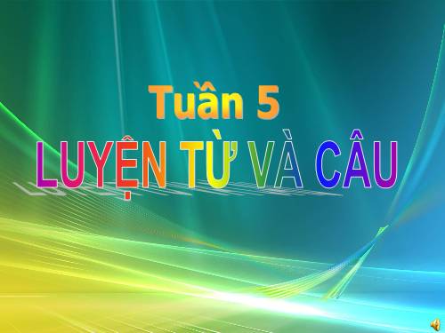 Tuần 5. Tên riêng và cách viết tên riêng. Câu kiểu Ai là gì?